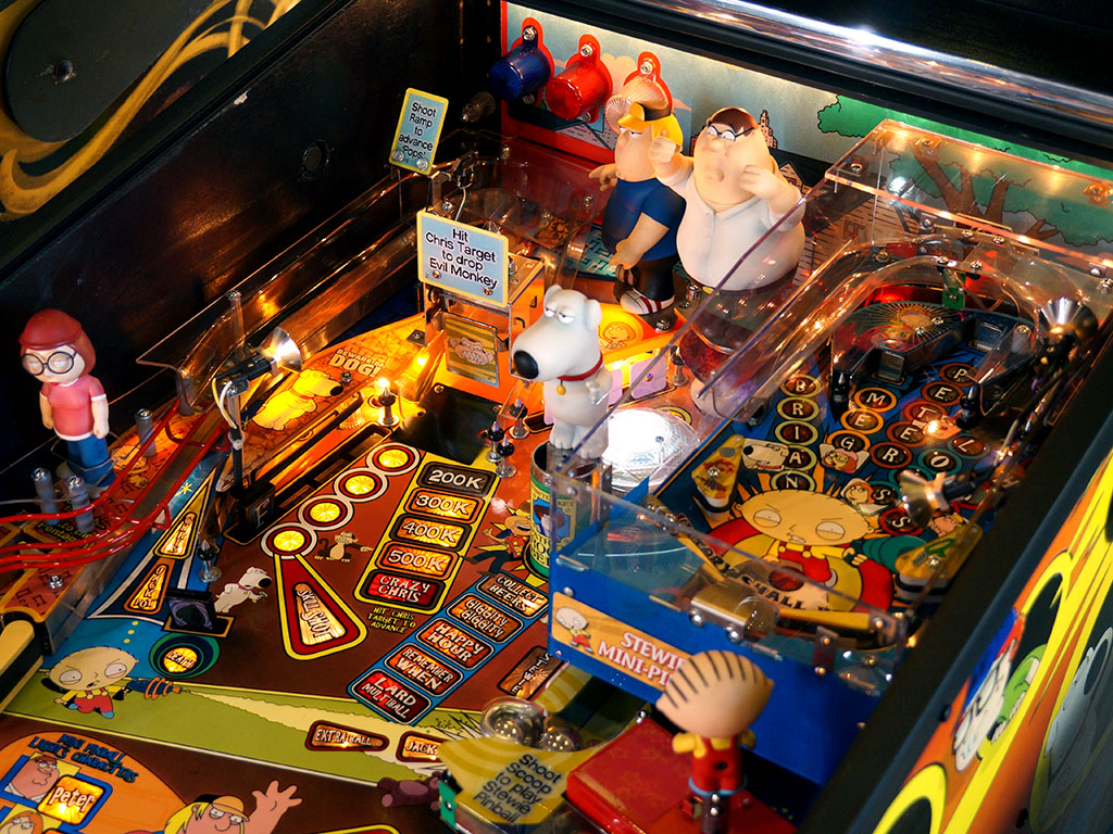 Family Guy Pinball Machine - Upper Playfield